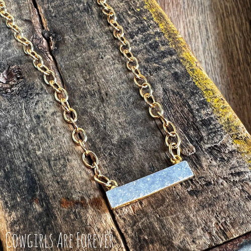 Shine Bright | Druzy and Gold Chain Necklace