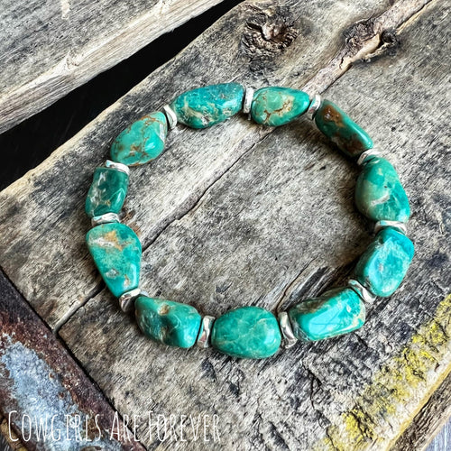 Natural Woman | Genuine Turquoise Nugget Bracelet