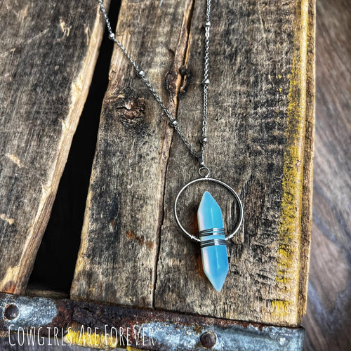 Fashionista | Opal Hoop Necklace