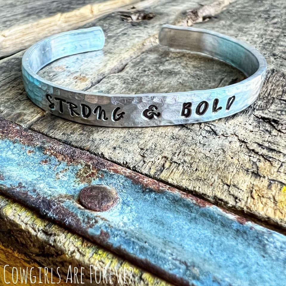 Strong & Bold | Hand Stamped Cuff Bracelet