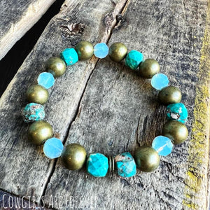 Whimsy | Turquoise and Opal Crystal Beaded Bracelet
