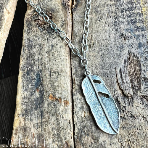 Delicate |  Silver Plated Feather Necklace