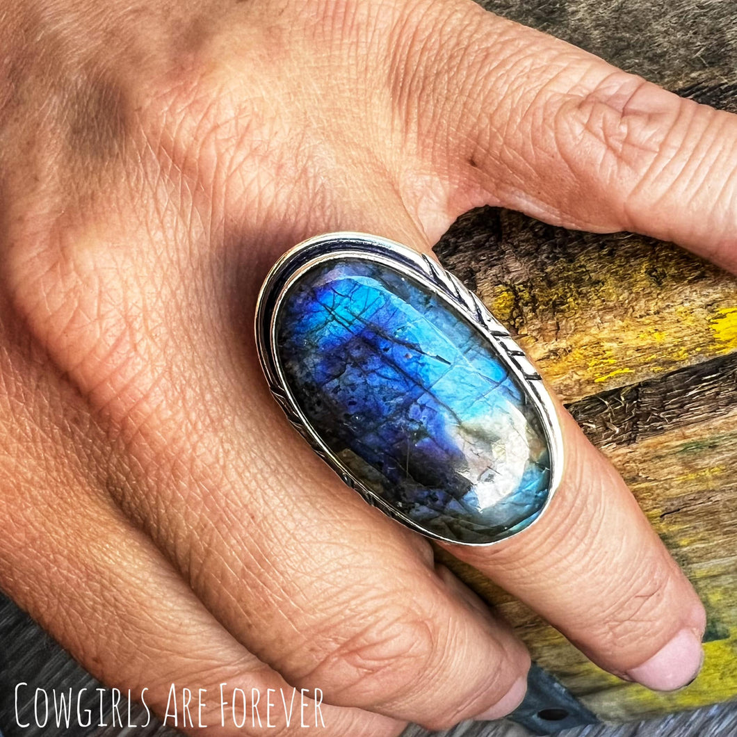 Enchantment |  Labradorite Gemstone Silver Plated Ring