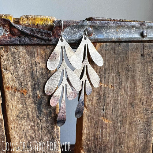 Brushed | Silver Leaf Earrings