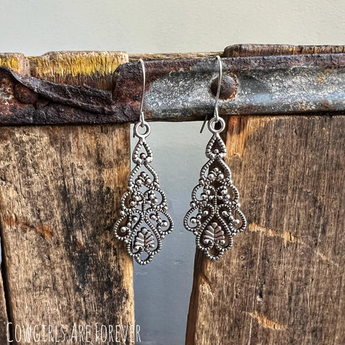 Silver Scroll Earrings