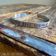 Load image into Gallery viewer, Trust Your Journey | Hand Stamped Cuff Bracelet