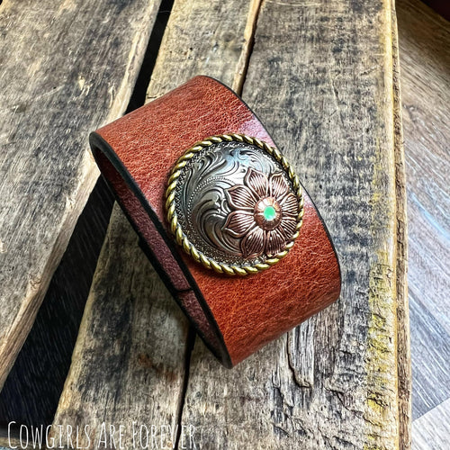 Floral Cowgirl | Leather Cuff Bracelet