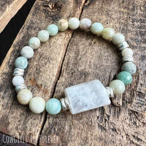 Elevate | Amazonite and Moonstone Gemstone Bracelet