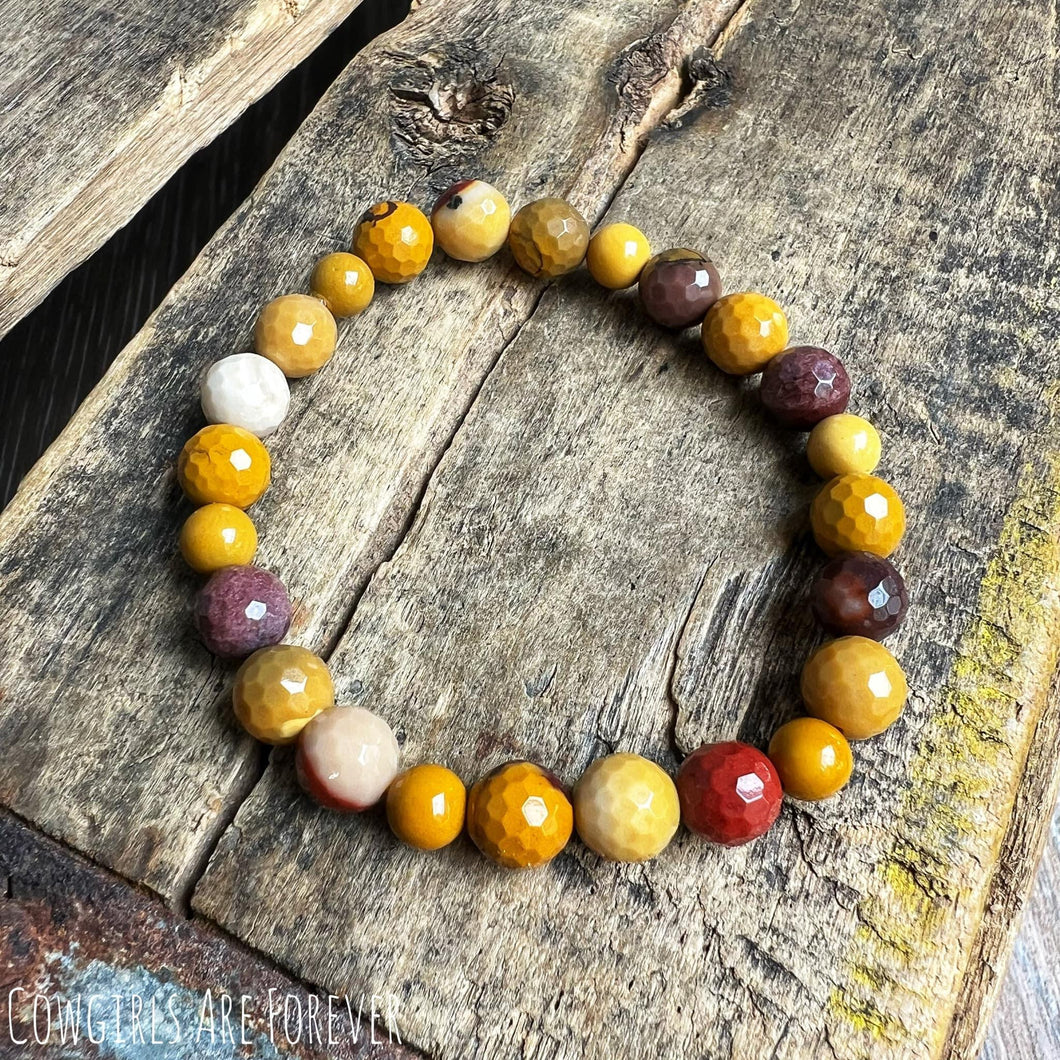 Mookaite Gemstone Beaded Bracelet