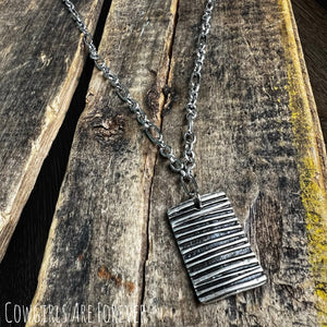 Striped | Silver Pendant Necklace