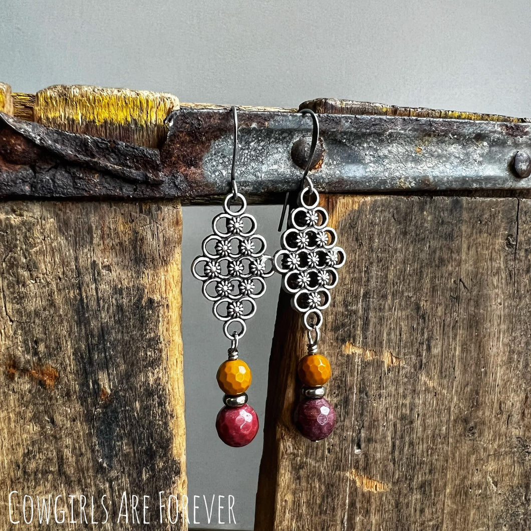 Mookaite Jasper Dangle Earrings