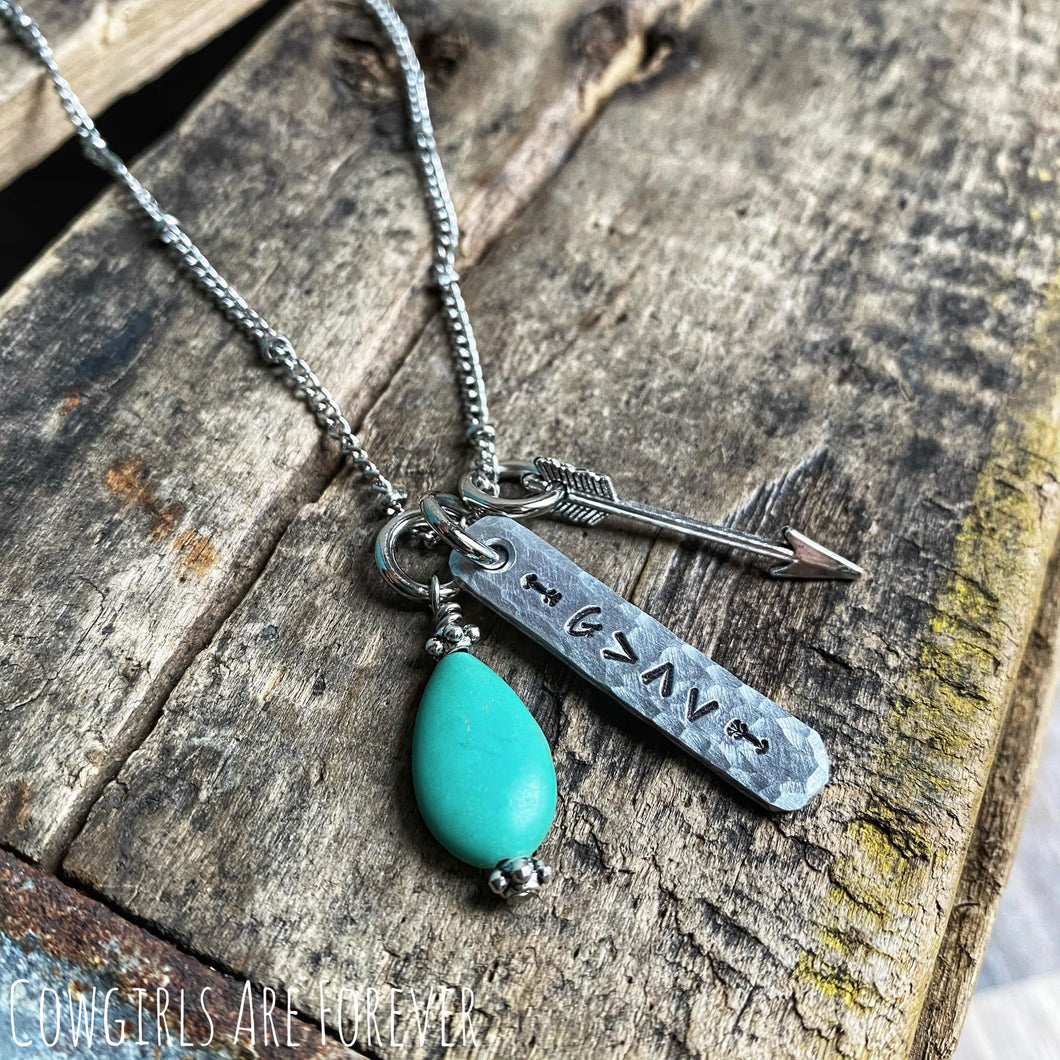 God is Greater Than | Hand Stamped Necklace
