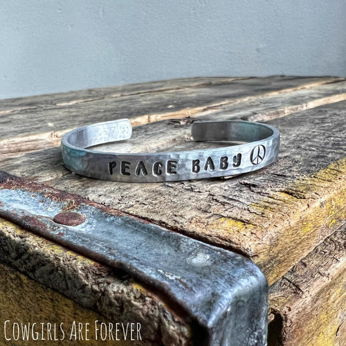 Peace Baby | Hand Stamped Cuff Bracelet