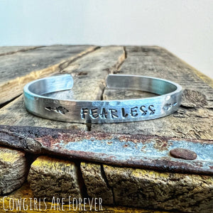 Fearless | Hand Stamped Cuff Bracelet