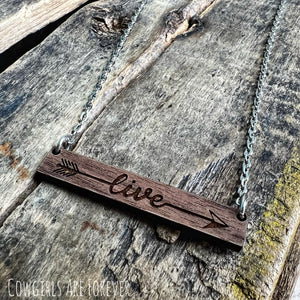Live | Wooden Bar Arrow Necklace