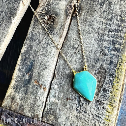 Felicity | Faceted Amazonite Arrowhead Necklace