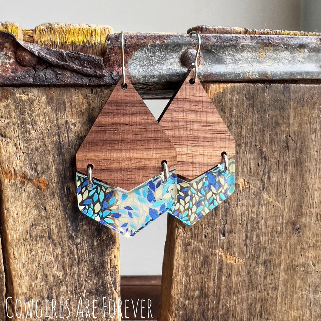 Tiffany | Wood and Acrylic Earrings
