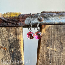 Load image into Gallery viewer, Pink / Orange Ombre Crystal Earrings