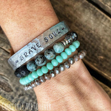 Load image into Gallery viewer, Brave Soul | Hand Stamped Cuff Bracelet