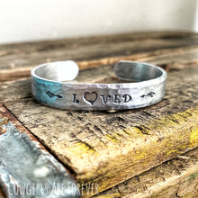 Load image into Gallery viewer, Loved | Hand-Stamped Cuff Bracelet