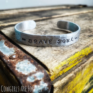 Brave Soul | Hand Stamped Cuff Bracelet