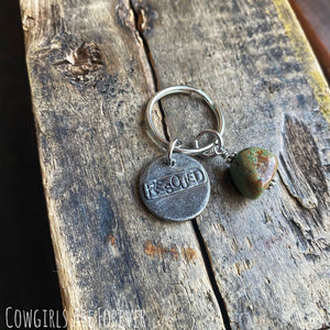 Rescued | Pewter Dog Keychain